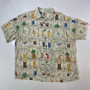 Kahala Mens Hana Hou Aloha Collectors Edition Shirt Tiki Cocktails XL Beach $228
